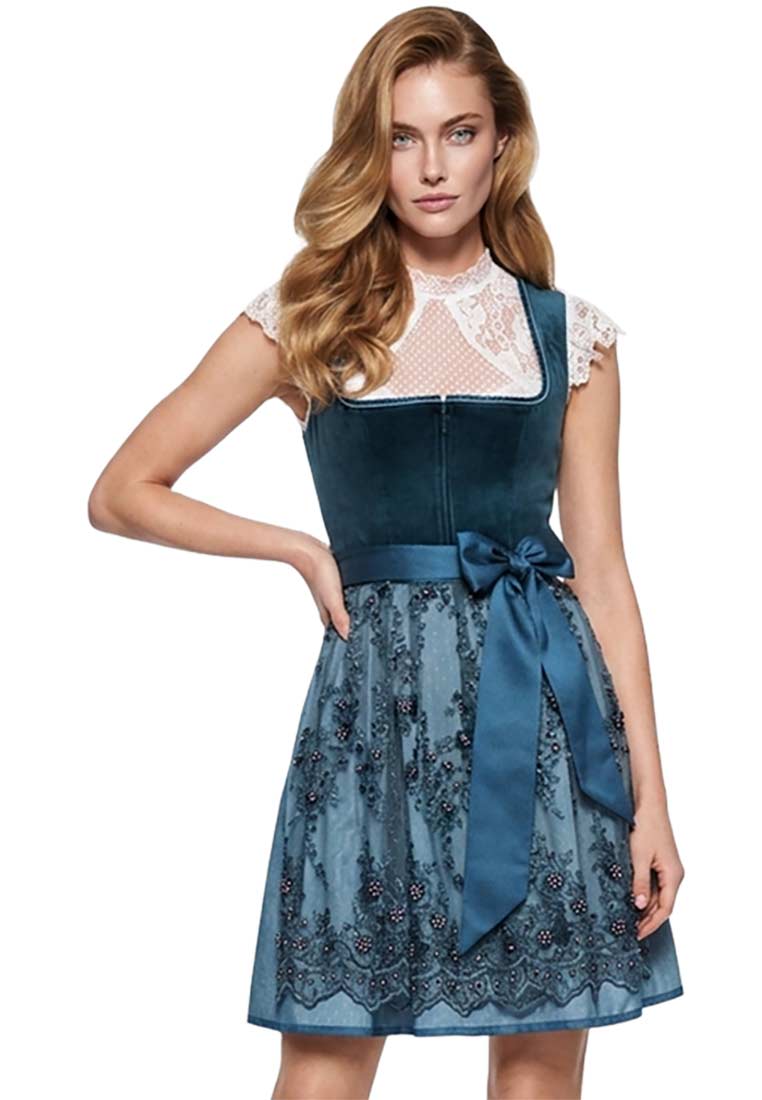 Dirndl Luriel blau 50cm