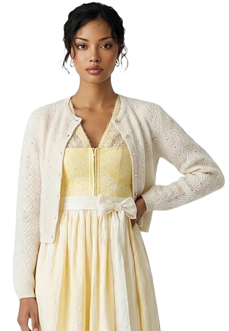 Trachtenstrickjacke Avenara cremeweiss