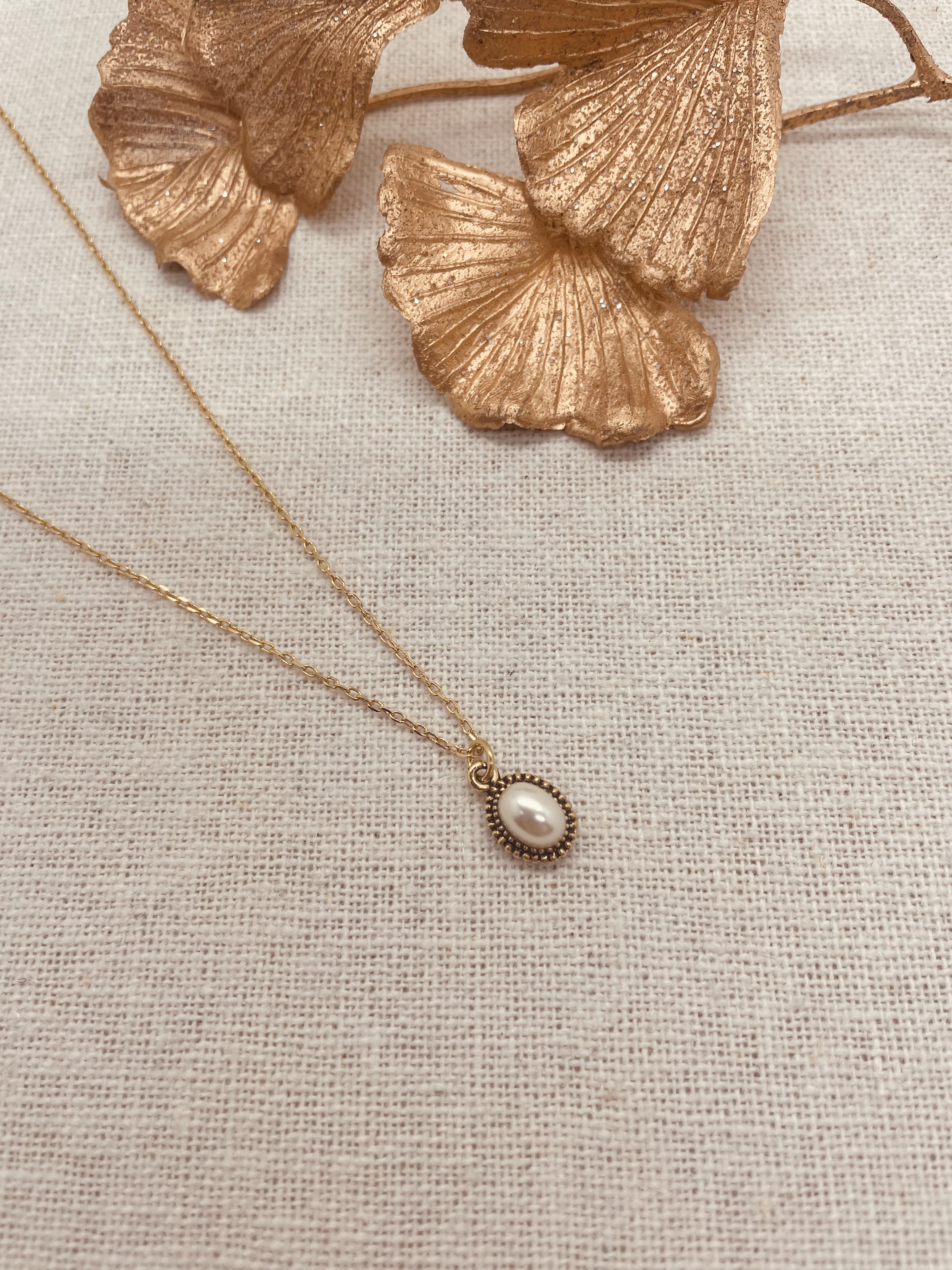 Collier Marjane Gold mit Perle