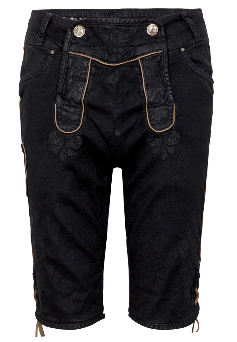 Trachten Jeans Shorts Ralko schwarz 