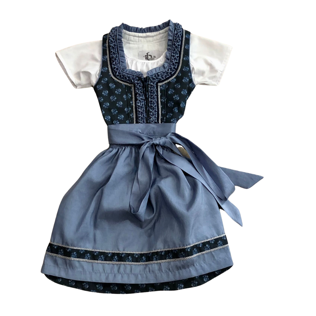 Kinderdirndl Bergweiss Lotusblume