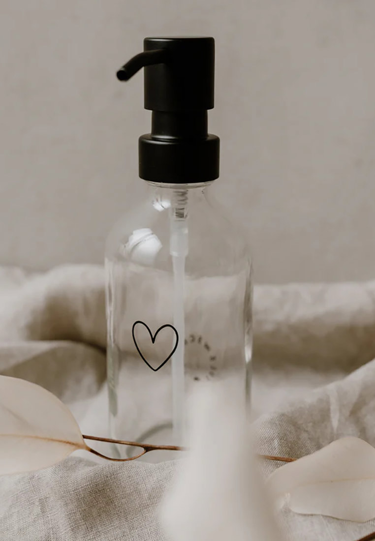 Seifenspender Herz transparent 250ml