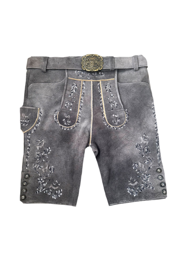 Lederhose Jamie grau