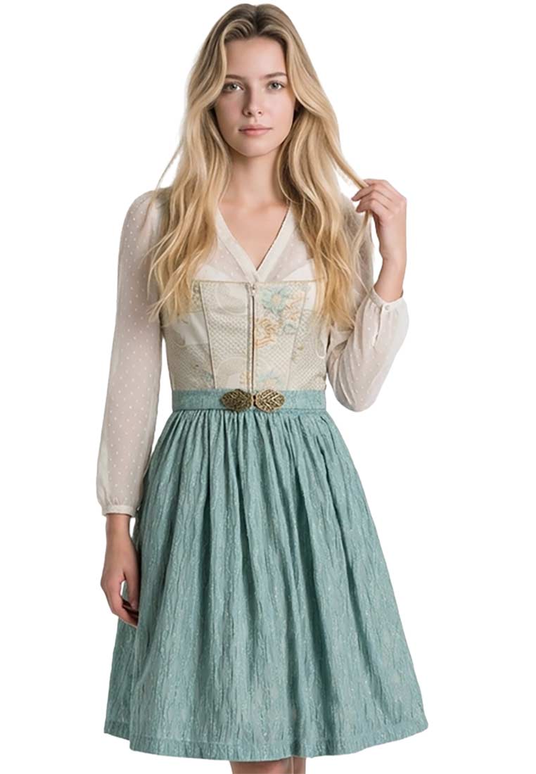 Dirndl Bergweiss Turquoise