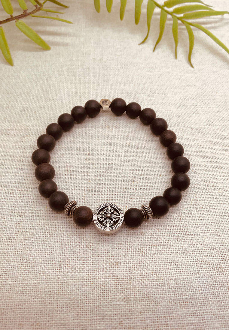 Herrenarmband Adlerholz dunkelbraun