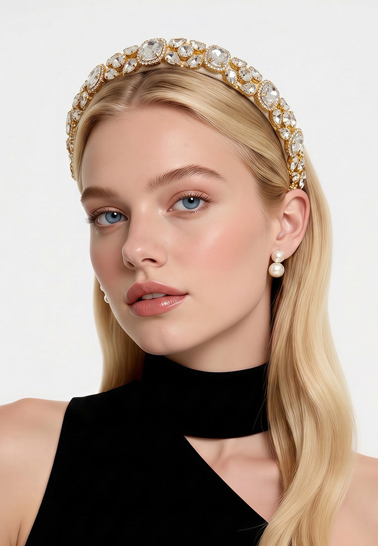 Strass Haarreif creme