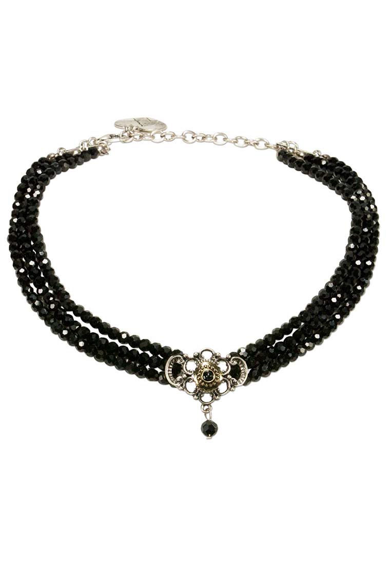 Perlen Kropfkette Hedwig schwarz
