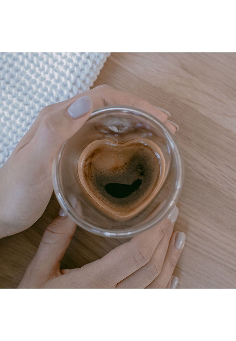 Doppelwandiges Herzglas 100ml Doppelwandiges Herzglas 100ml