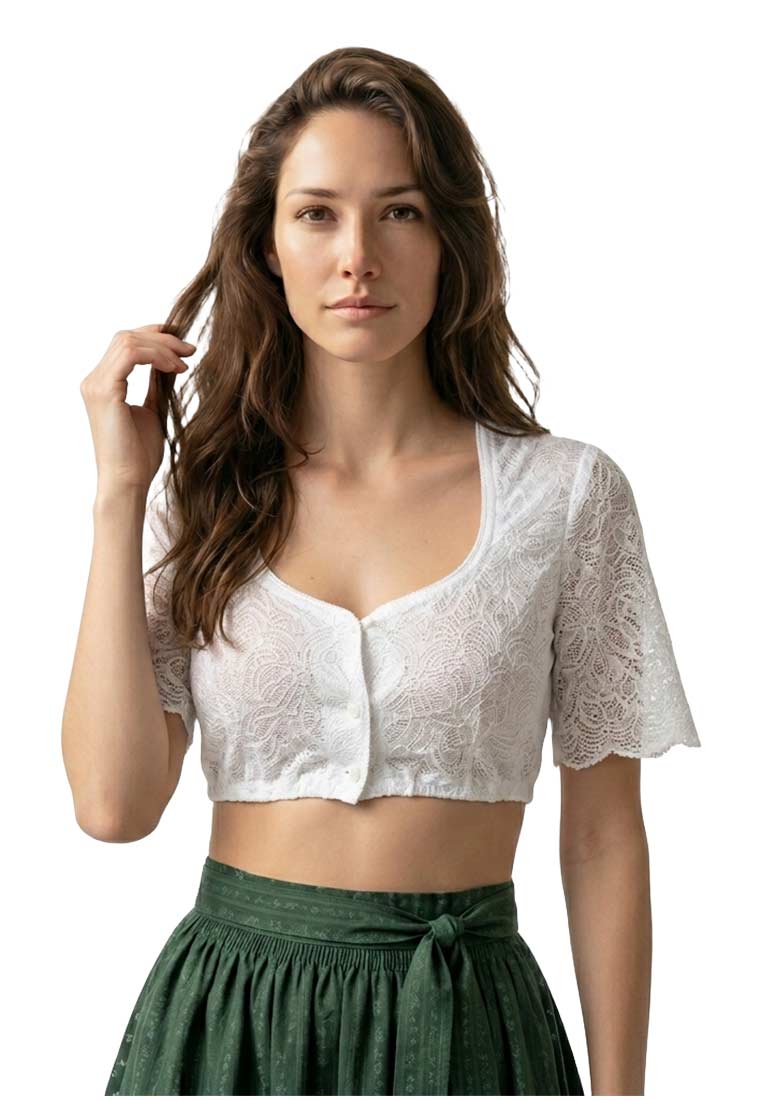 Dirndlbluse Valerie weiss