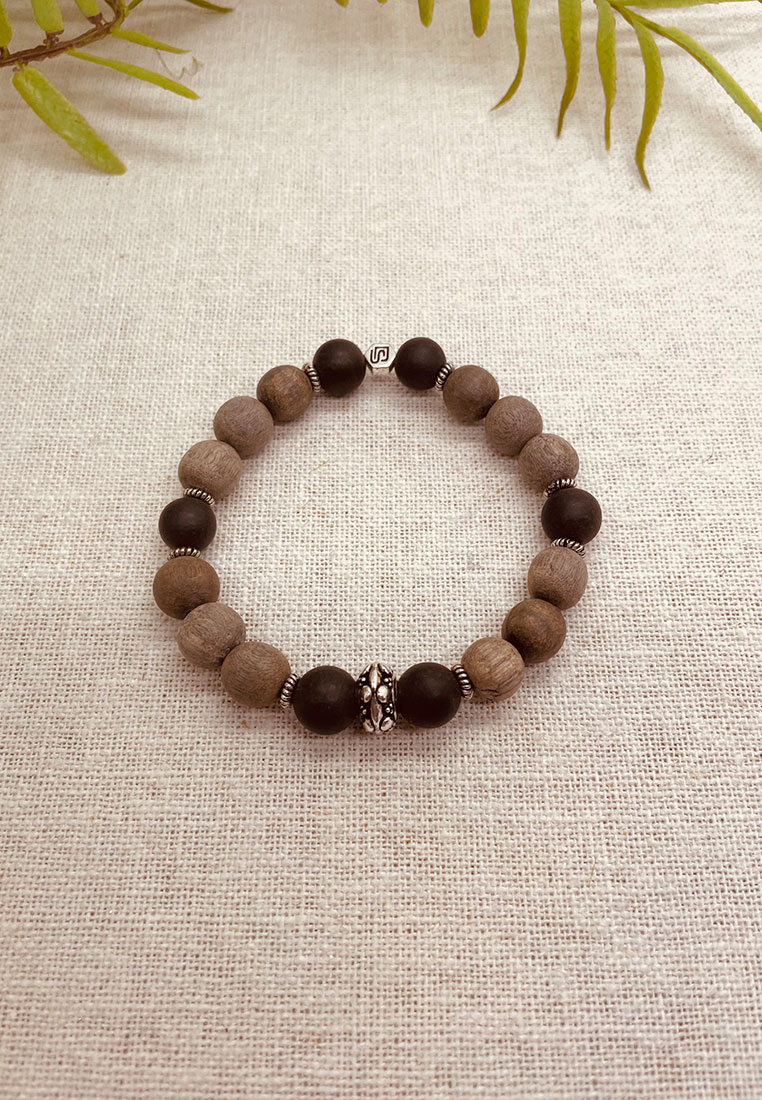 Herrenarmband Accajaholz und Adlerholz 