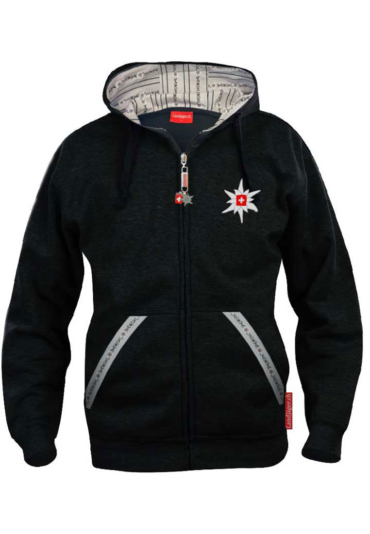 Edelweiss Kapuzenjacke Spezial Edition Schwarz S - Main Image