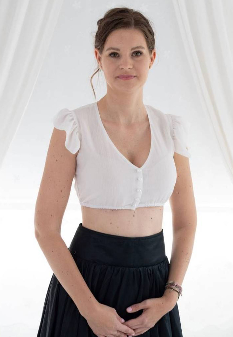 Dirndlbluse Angel Chiffon off white
