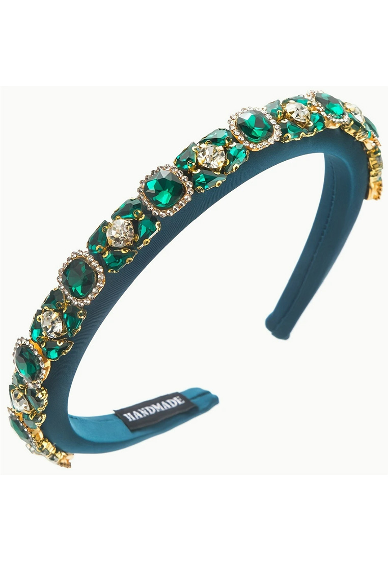 Strass Haarreif flaschengrün