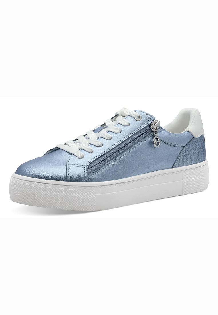 Trachtensneaker hellblau met