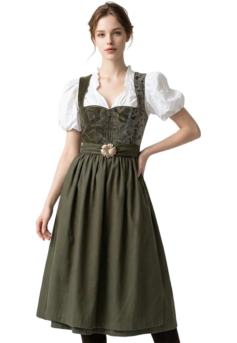 Dirndl Velirina Samt thymian 75 cm