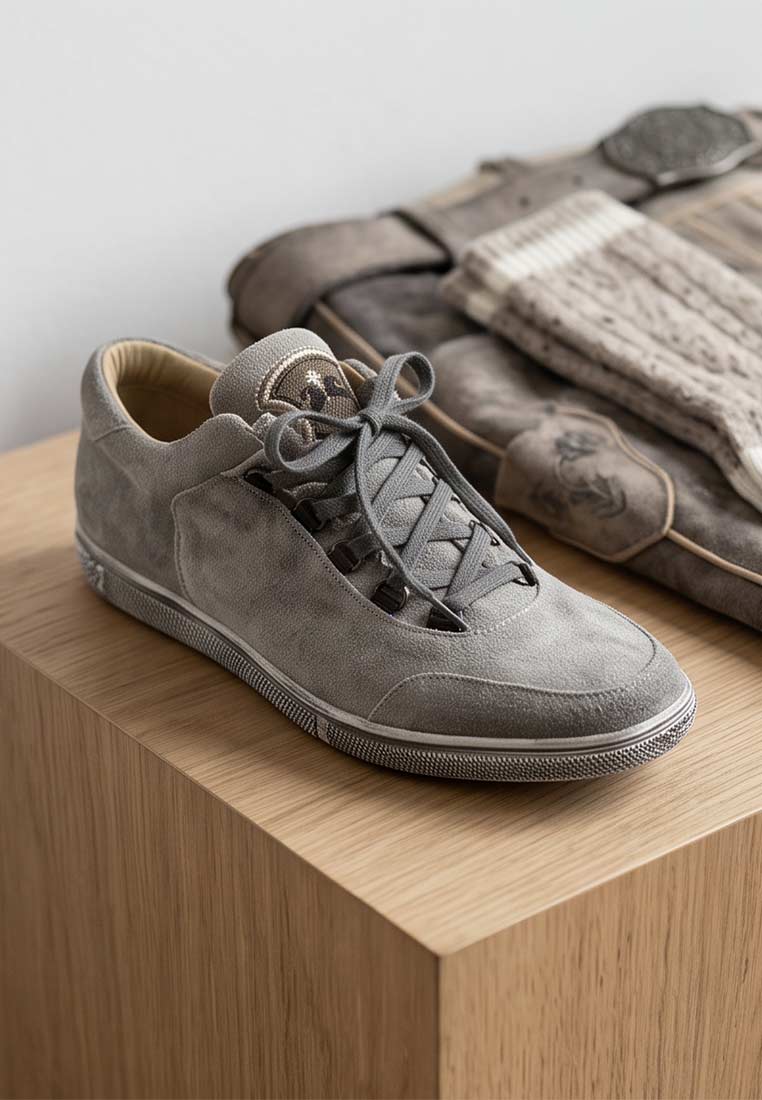 Herrenschuh sneaker Obersee stein