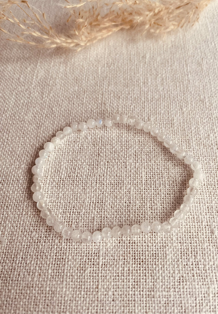 Elastikarmband Regenbogen Mondstein 4mm Elastikarmband Regenbogen Mondstein 4mm