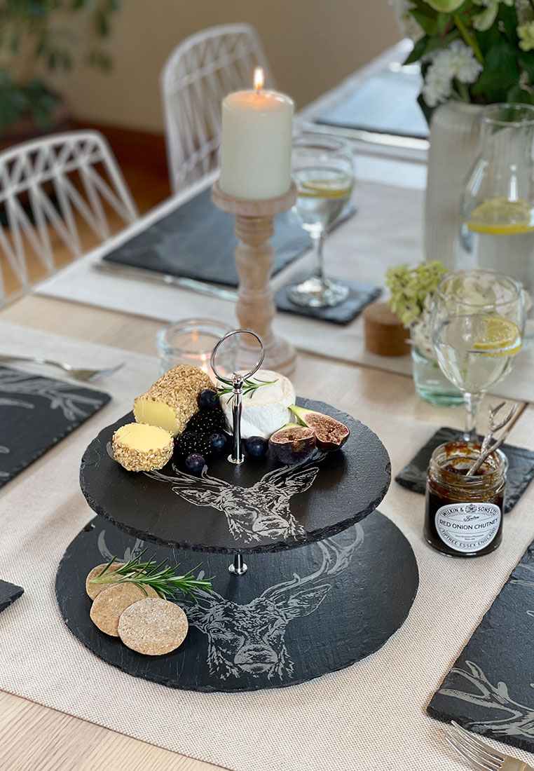 Etagere Hirsch schiefer Etagere Hirsch schiefer