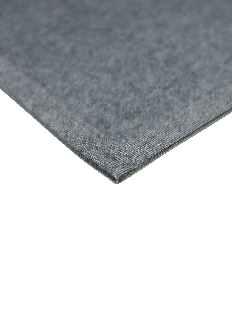 Mars&More Fussmatte welcome HOME in Grau, Frontansicht mit detailreicher Webstruktur und sauberer Kante.