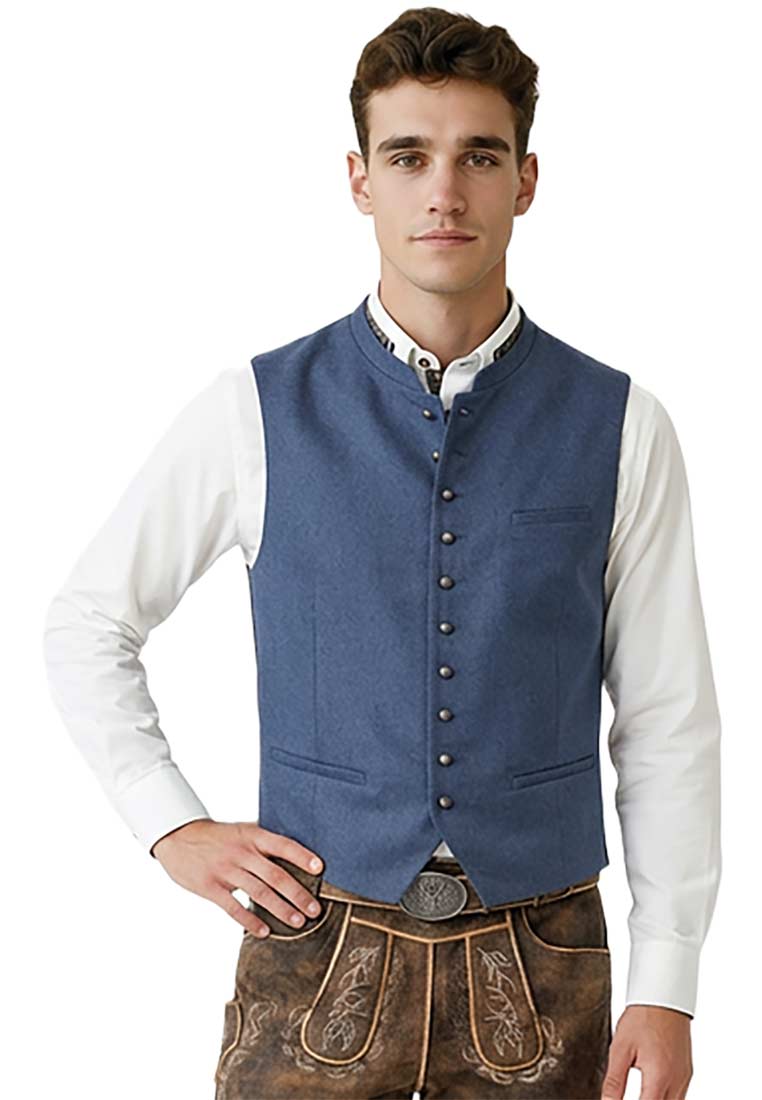 Weste Luca schieferblau stein