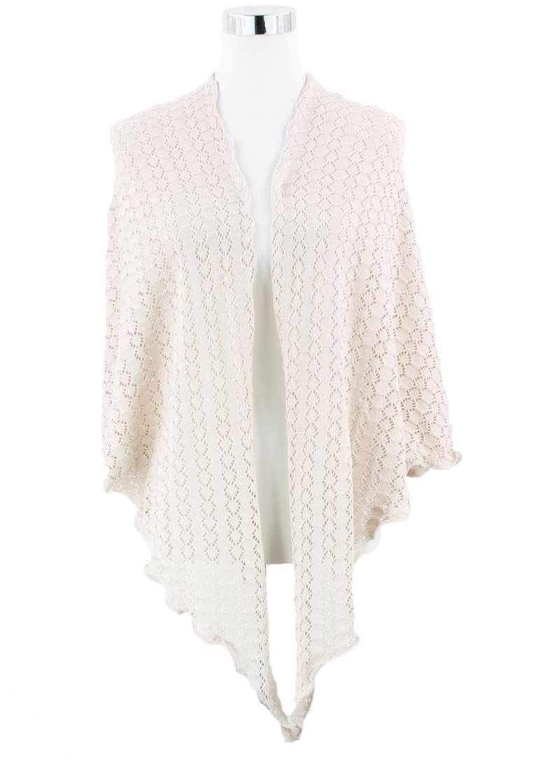 Trapezstola Ajour Strick natur Trapezstola Ajour Strick natur