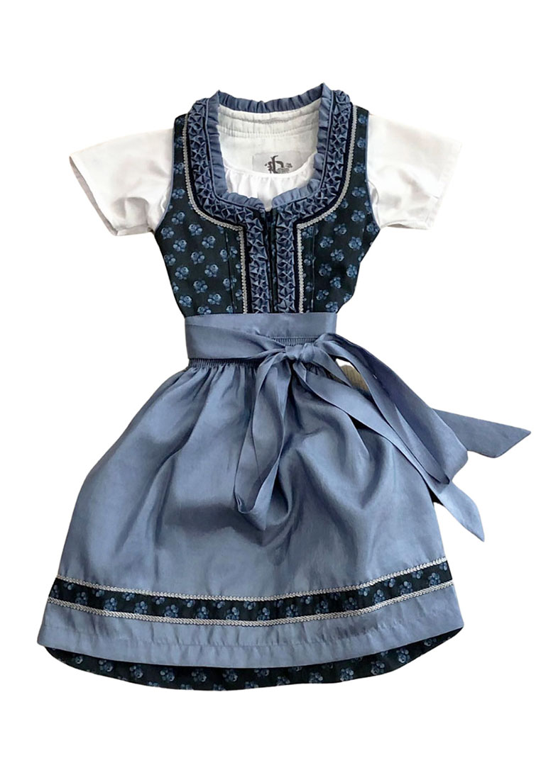 Kinderdirndl Bergweiss Lotusblume