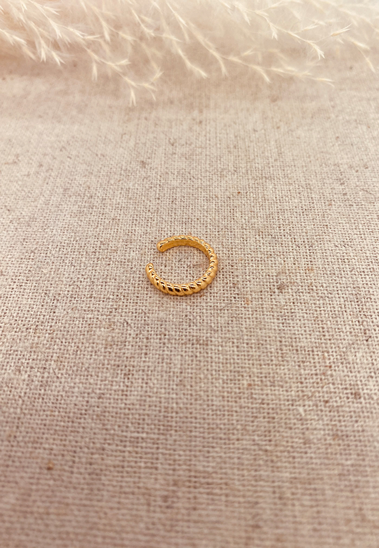Ohrklemme gerillt Gold