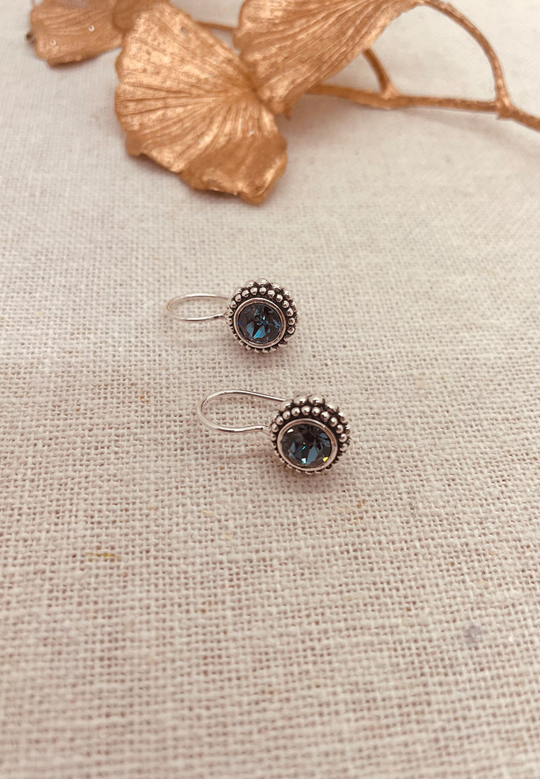 Ohrhänger Sheila silber mit Swarovski blue