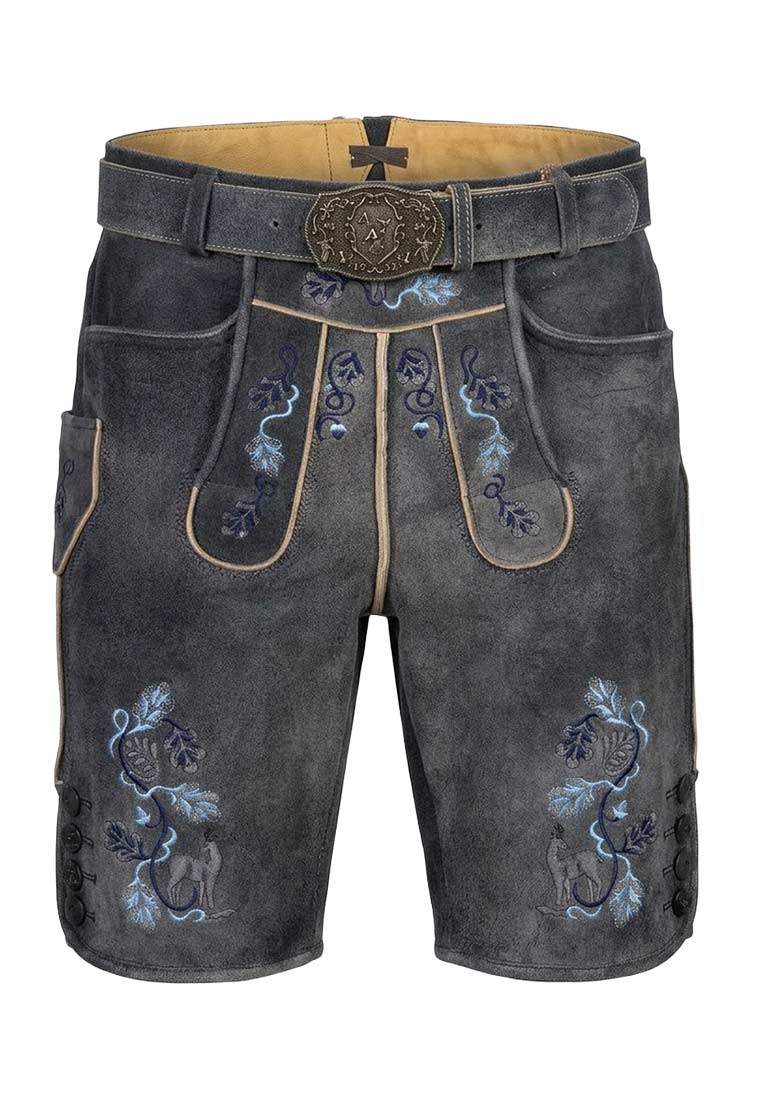 Lederhose Tutensee grau