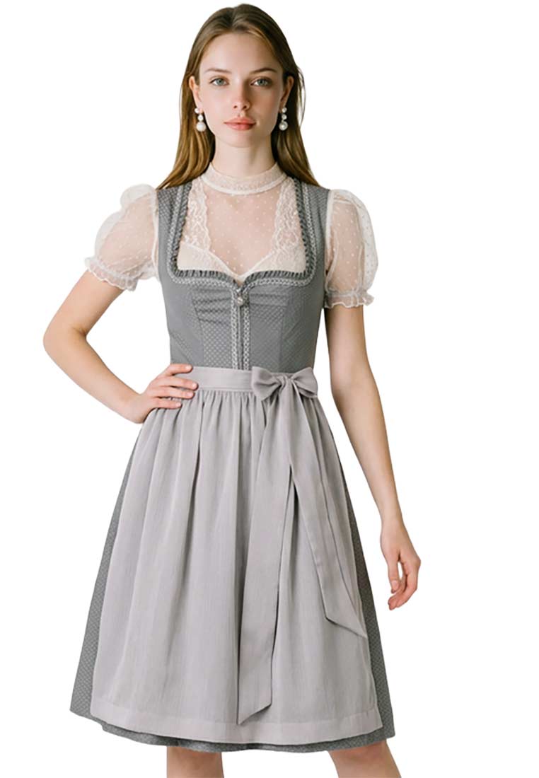Dirndl Kaufbeuren taubenblau 58cm