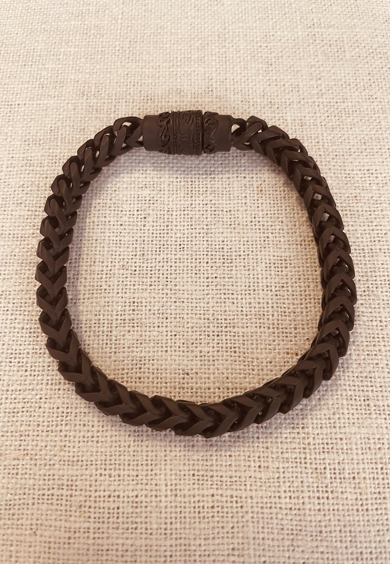 Herrenarmkette Stahl schwarz