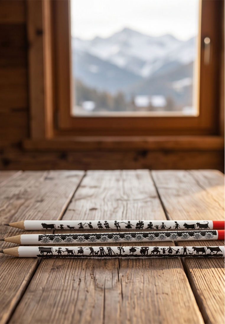 Bleistift 3er-Set SWISS TRADITION Scherenschnitt