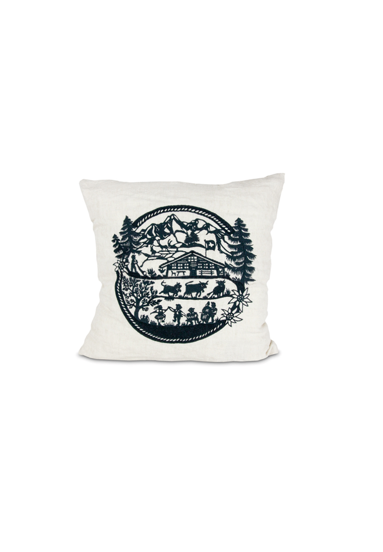 Alpine Moments Leinenkissen weiss