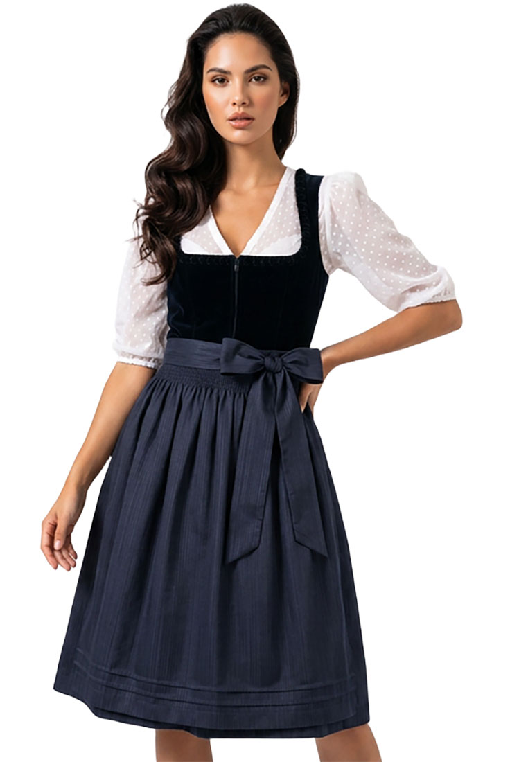 Dirndl Jorvella dunkelblau 70 cm
