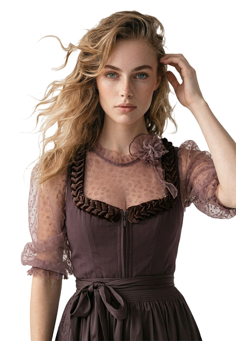 Dirndlbluse Gheetha Leo mit Masche
