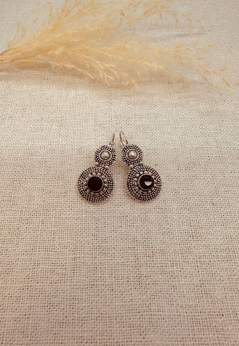 Ohrschmuck Dorm Ela Silber schwarz Ohrschmuck Dorm Ela Silber schwarz