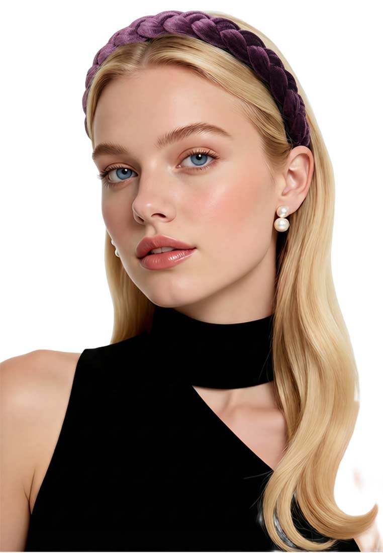 Zopfhaarreif violett schmal