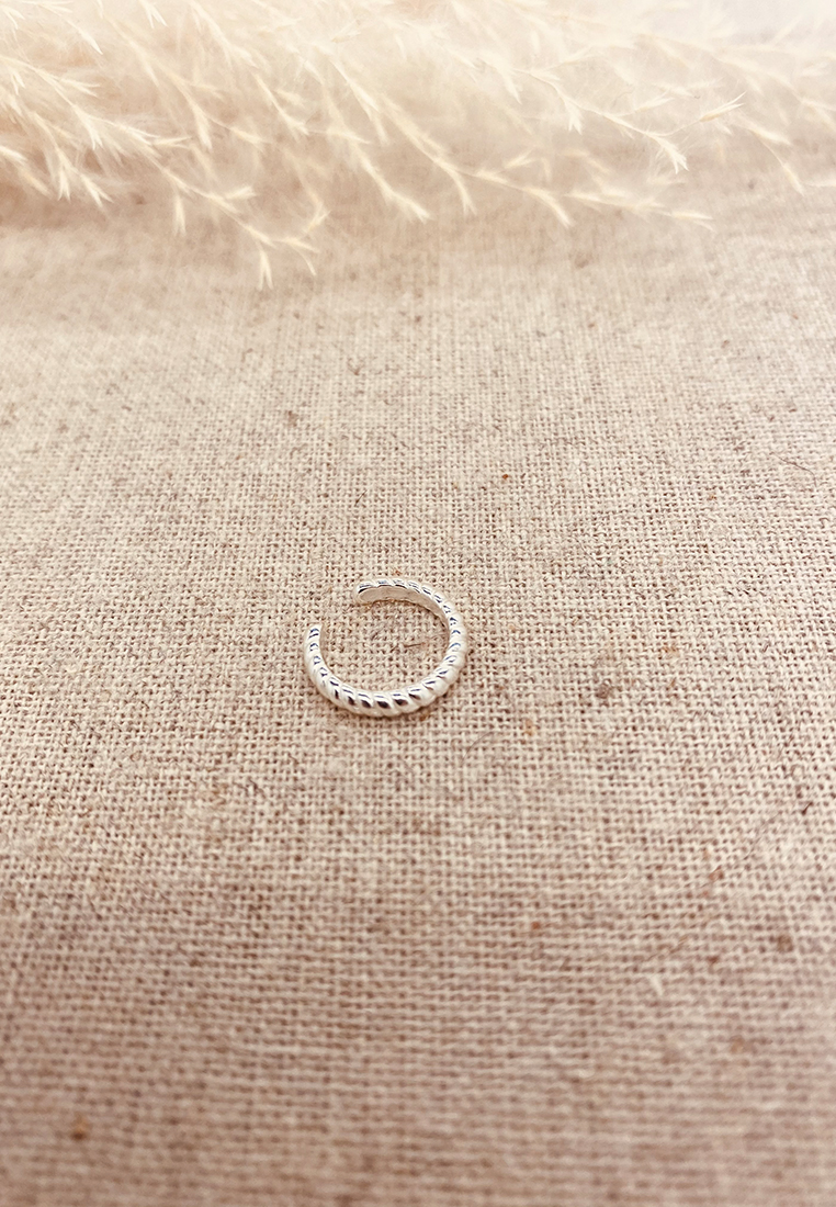 Ohrklemme gerillt Silber
