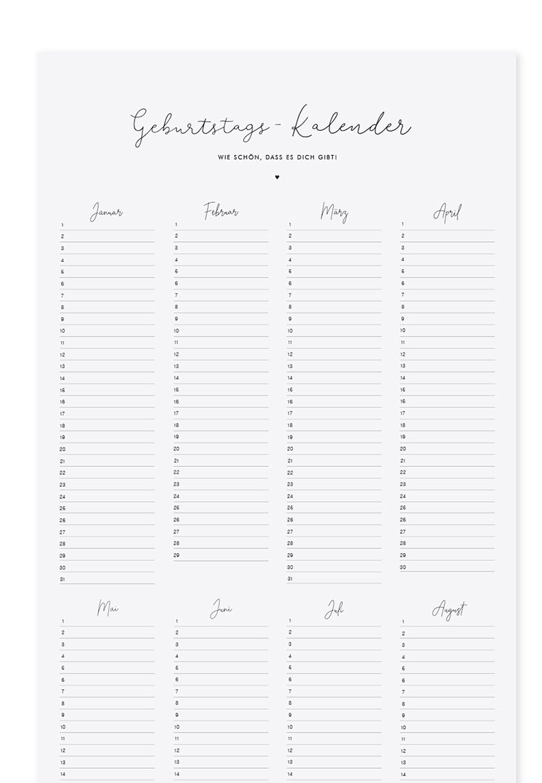 Eulenschnitt Geburtstagskalender Eulenschnitt Geburtstagskalender