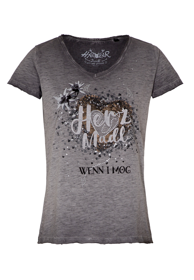 Damentrachtenshirt Dottie grau