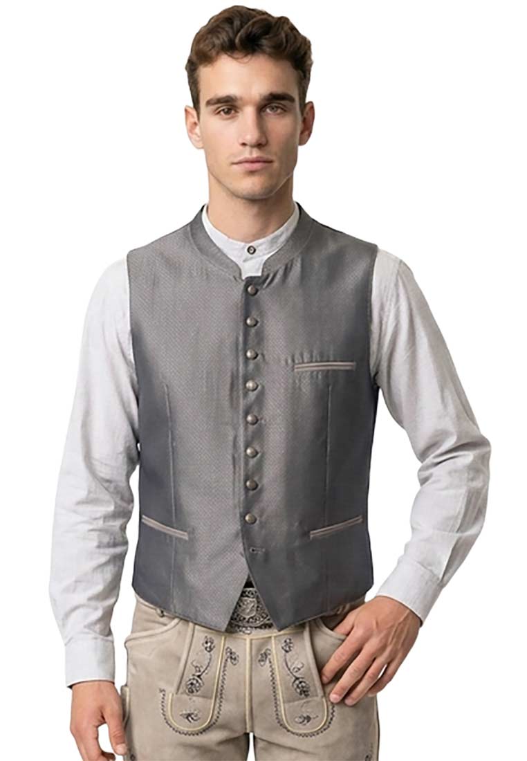 Trachtenweste James grau