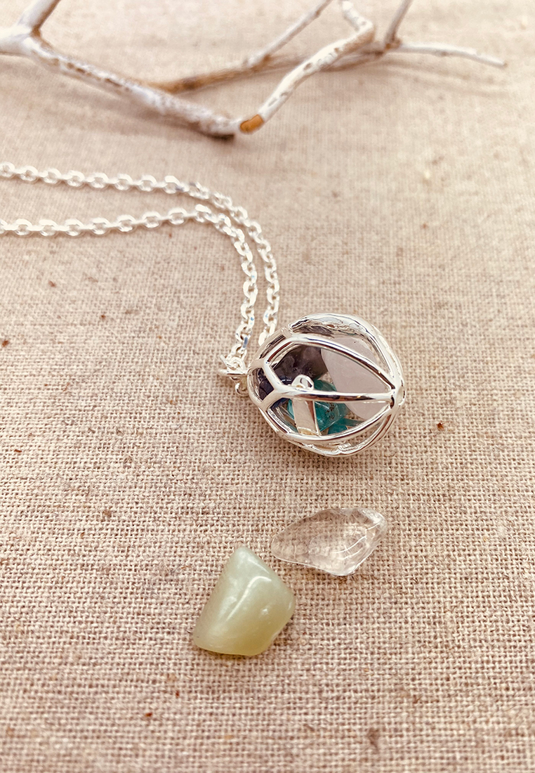 Glückskette Silber mit 5 Steinen Glückskette Silber mit 5 Steinen