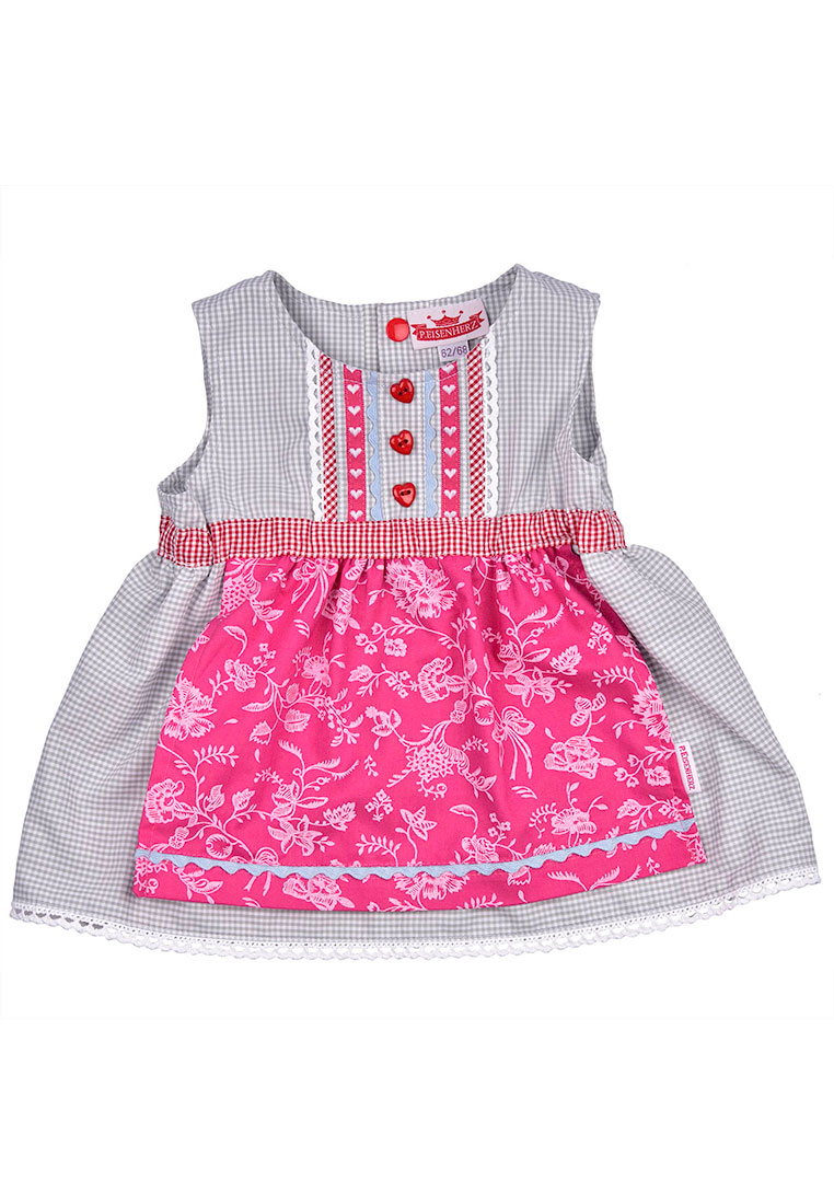 Dirndlkleid grau/pink