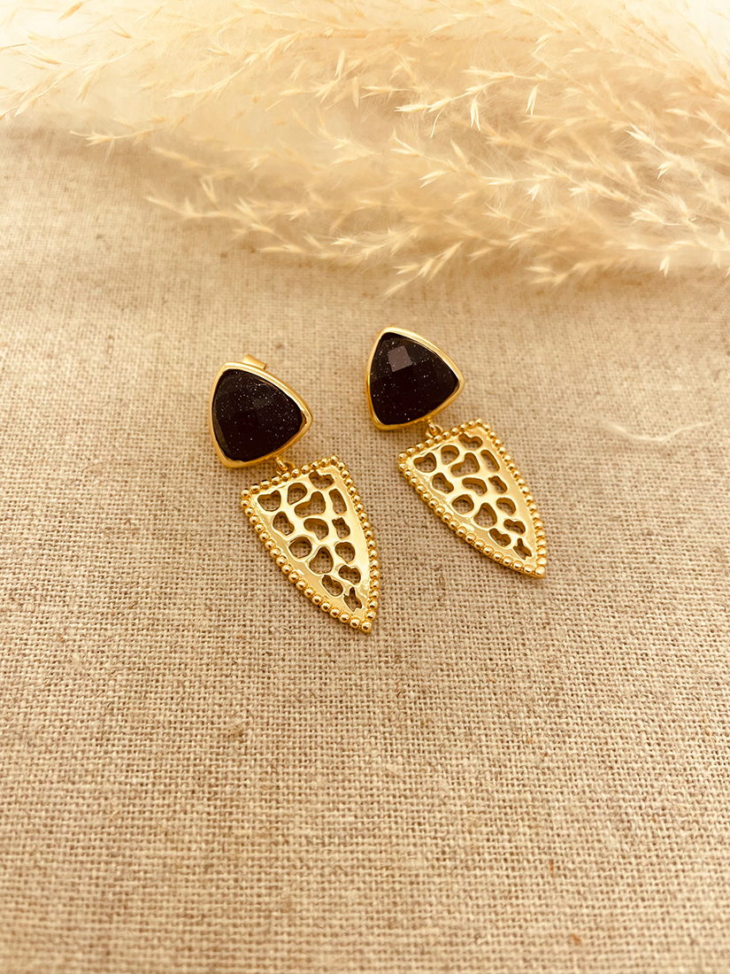 Ohrhänger Alemee Gold schwarz