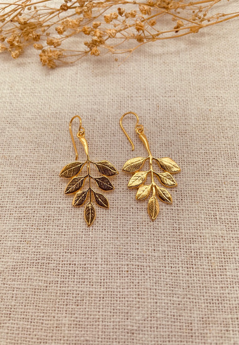 Ohrhänger Birkenblatt gold Ohrhänger Birkenblatt gold