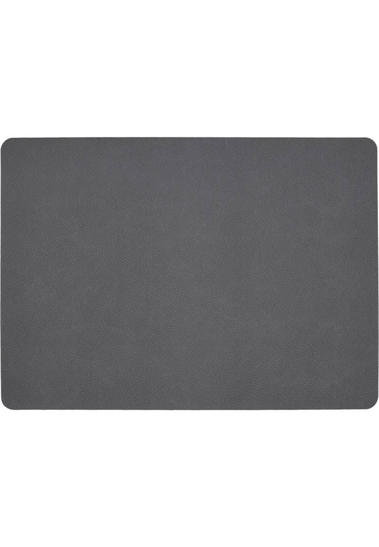 Bitz Tischset 33x46cm in Grau, Frontansicht, mit abgerundeten Ecken und einer leicht strukturierten Oberfläche.