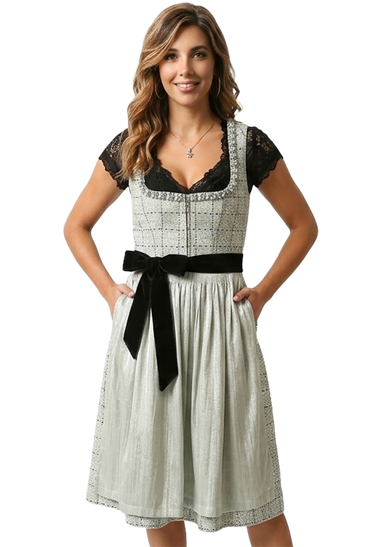 Dirndl Bergweiss Shanel salbeigrün 65 cm