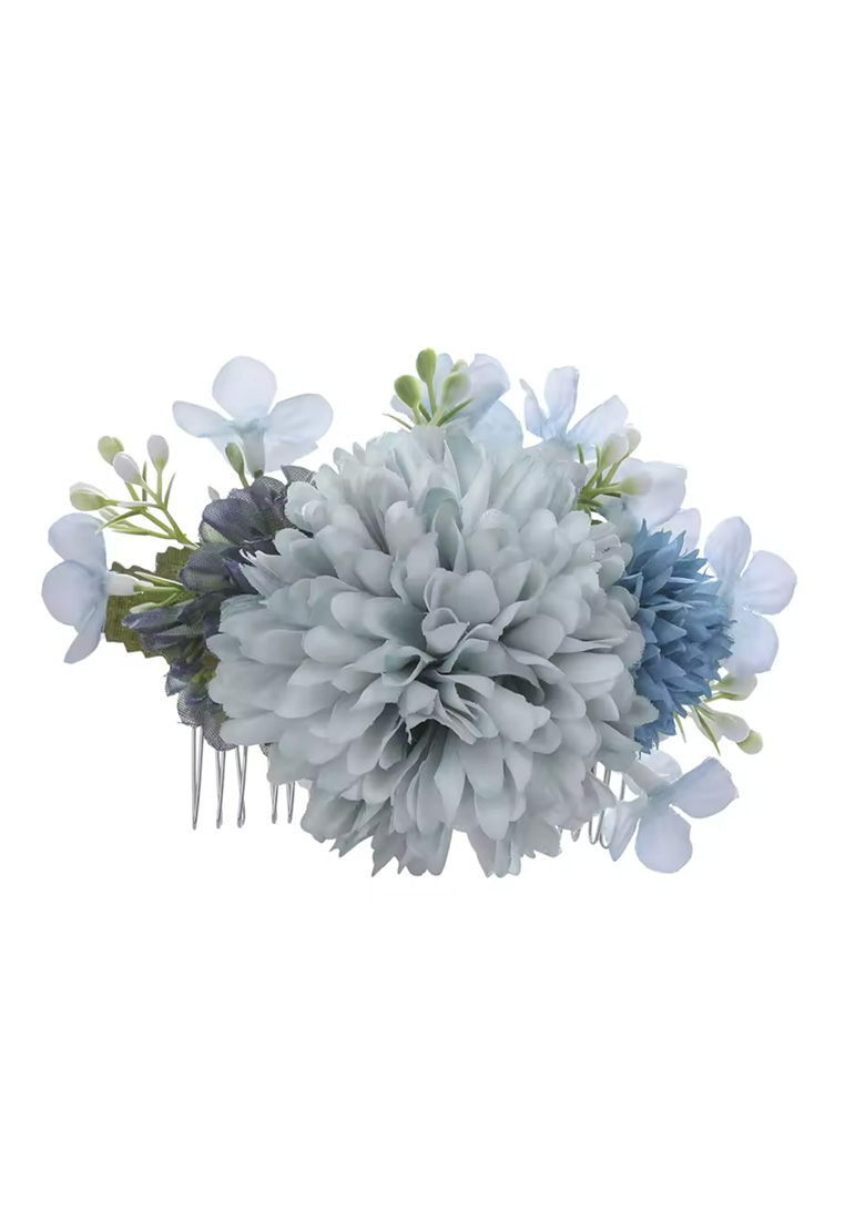 Blumen Haarschmuck petrol Blumen Haarschmuck petrol