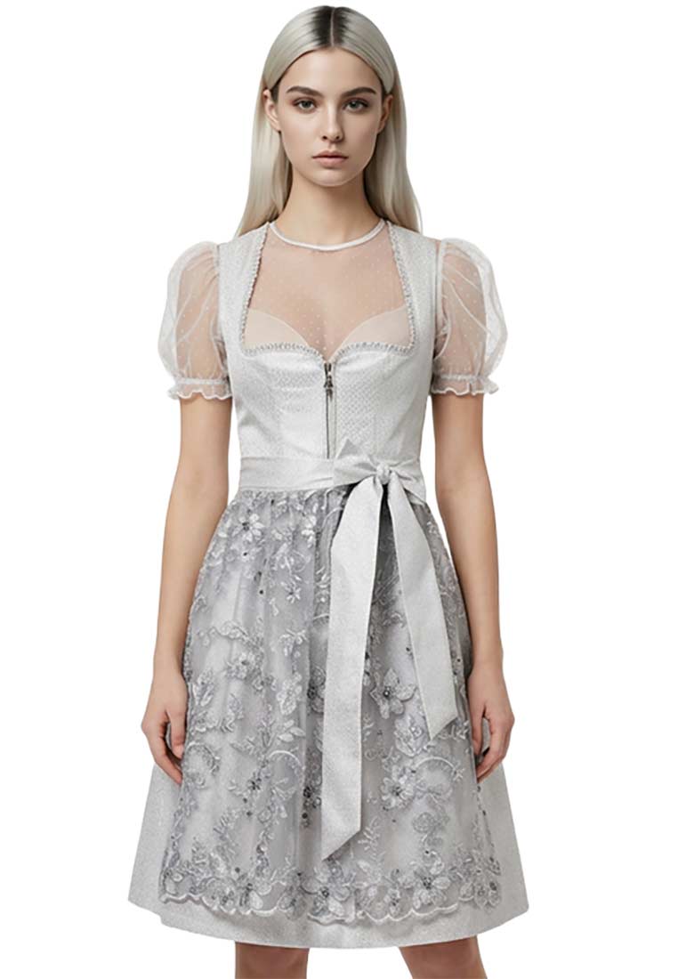 Dirndl Dana silbergrau