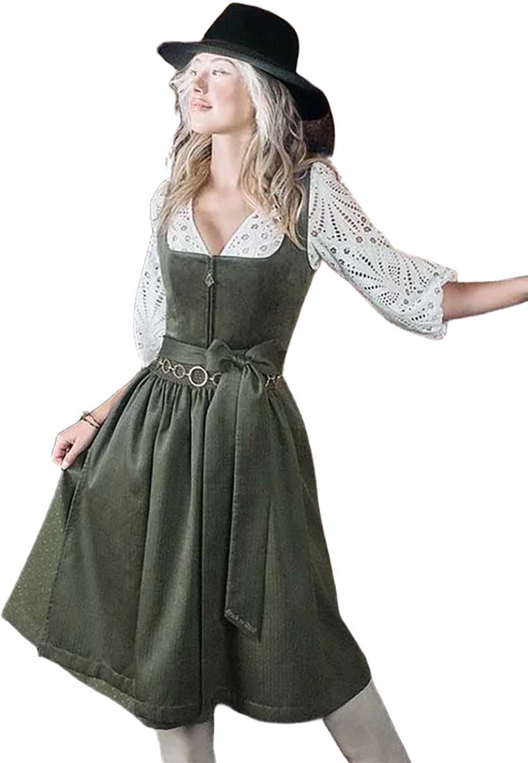 Dirndl Hasenjagd - Tream - dunkelgrün 60 cm